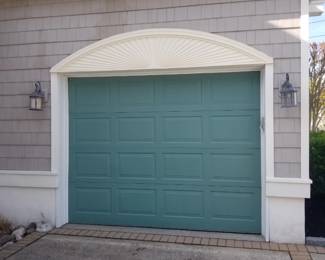 Garage door with opener