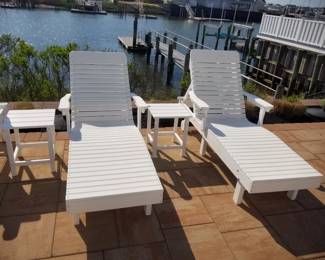 Polywood and other resin chaises & tables