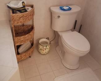 Bath storage; toilet