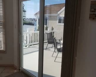 Sliding glass doors; vertical blinds
