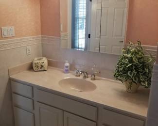 Bath vanity; mirror; vanity lights