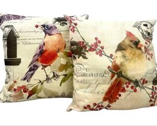 Vintage Nature Unboxed Bird Themed Throw Pillows