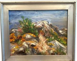 Original Painting By Local Artist Robert Johnson - Mountain Scene
