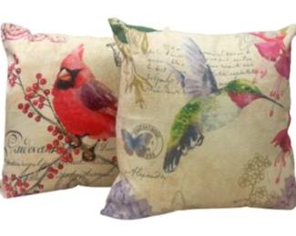 Vintage Nature Unboxed Bird Themed Throw Pillows