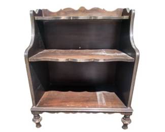 Open Bookcase With Scalloped Detailing & Footed Design