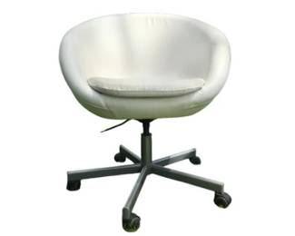 IKEA Skruvsta Ysane White Swivel Desk Chair On Casters