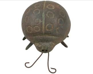 Small Vintage Cast Iron Ladybug Figurine
