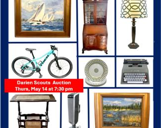 Charity auction - 200 distinctive items generously donated by Darien residents to support Scouting programs