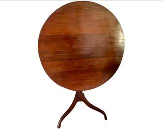 Mahogany Tilt Top Table With Sheraton Style Detailing On Tripod Base
