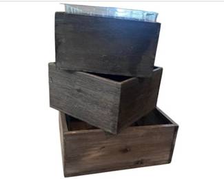 Wooden Floral Boxes With Plastic Liners