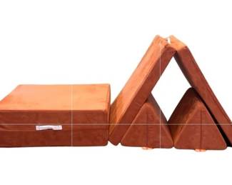 The Nugget 4-Piece Kids Play Couch In Terracotta