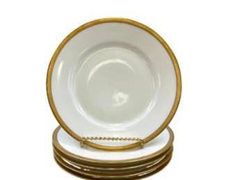 Theodore Haviland Limoges France Side/Bread Plates With Gold Rim - Set Of 5