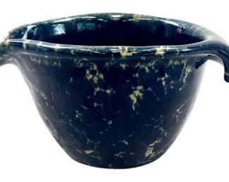 Vintage Bennington Pottery Blue Agate Batter Bowl With Spout