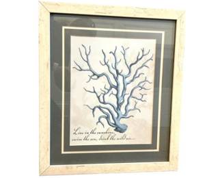 Blue Coral Framed Print