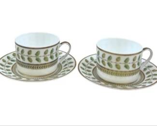 Bernardaud Constance Tea Cups And Saucers (2)