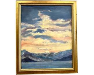 Original Painting By Local Artist Robert Johnson - Foothills To Swiss Alps, Lago Maggiore, Italy