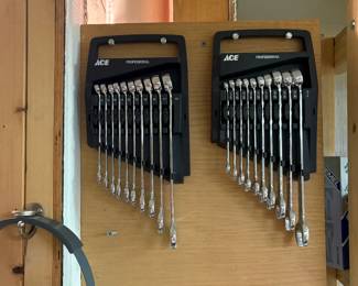 Wrench sets with storage case