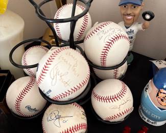 LOTS of Signed baseballs, George Brett & many more 