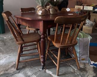 Small wood table and chairs