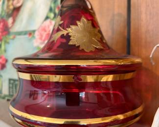 BOHEMIAN CRYSTAL CANDY DISH