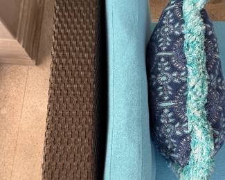 JANUS Et Cie Slipper Chairs with Terry Cloth Upholstered Seat Cushions. EXCELLENT CONDITION. Each Measures 26" W x 36" D.  Photo 4 of 4. 