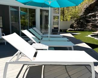 Front gate Sling Loungers - Extra generous width 