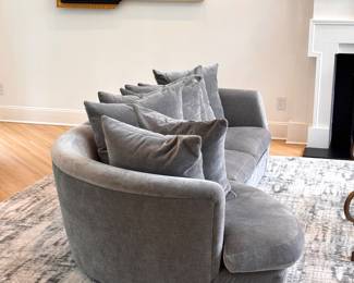 fendi sofa and light gray brushed velvet