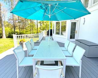 Barlow Tyrie Aura Collection Table and sling chairs 