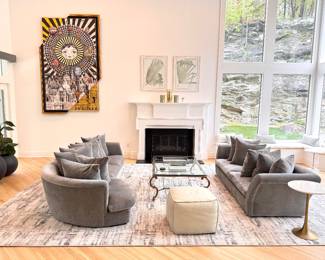 Fendi Sofas in Pale Grey