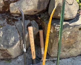 129 SteelPryBarsHuskySledgeHammerWoodenHandleHammer