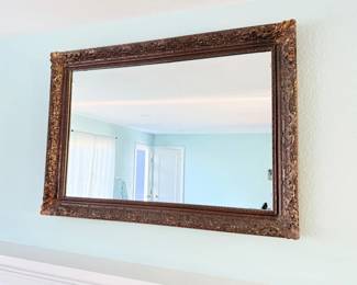 44 LargeBronzeGoldTonedWallMirror