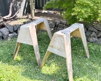 135 PairofWoodenSawHorse