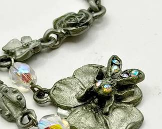Adorable Vintage Necklace with Ladybugs & Butterflies