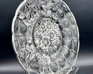 Silver City Glass - Flanders Poppy Serving Dish