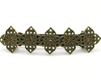 Pink Rhinestone Barrette