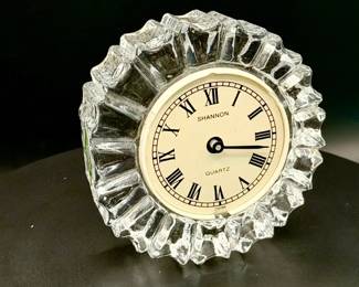 Shannon Of Ireland Crystal Clock With Sticker