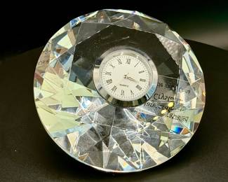 Crystal Diamond Shaped Clock