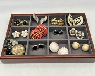 (12) Pairs of Costume Jewelry Earrings — Contemporary & Vintage