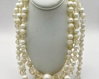 Multi-Strand White Necklace