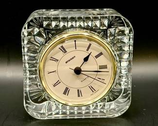Staiger quartz clock with a French lead crystal Frame