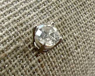 Platinum Diamond Stud Earring — Fine Jewelry