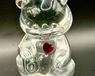 Fenton Art Glass Birthstone Bear Figurine
