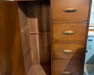 ART DECO WATERFALL CHIFFEROBE DRESSER 