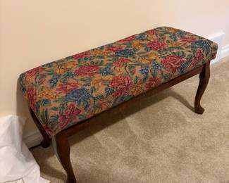 FLORAL COVERED BENCH