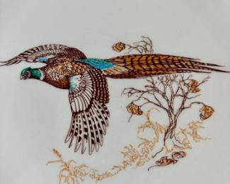 VINTAGE FLYING PHEASANT SET OF DISHES