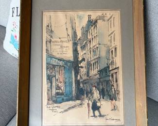 PARIS SCENE - JAN KORTHAIS FRAMED ARTWORK