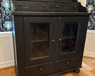 Broyhill Attic Heirloom Distressed Dining Chest in Black