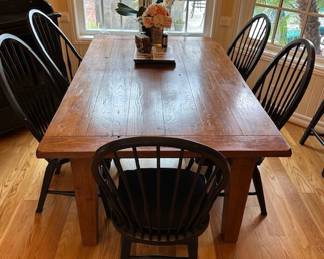 Farmhouse Wood Dining Table and Chairs