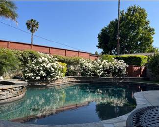 House is for sale. Backyard pool