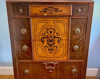 $400 (set) - Antique bureau, wood, some wear, sold as set with matching desk